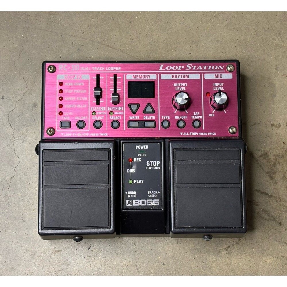 Boss RC-30 Looper Guitar Effect Pedal Controller Dual Track Untested DJ